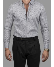 100%COTTON ΠΟΥΚΑΜΙΣΟ ΜΕ ΜΙΚΡΟΣΧΕΔΙΟ