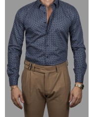 100%COTTON ΠΟΥΚΑΜΙΣΟ ΜΕ ΜΙΚΡΟΣΧΕΔΙΟ