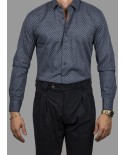100% COTTON SHIRT WITH MINI PATTERN