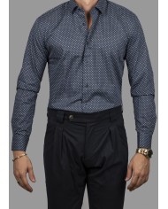 100%COTTON ΠΟΥΚΑΜΙΣΟ ΜΕ ΜΙΚΡΟΣΧΕΔΙΟ