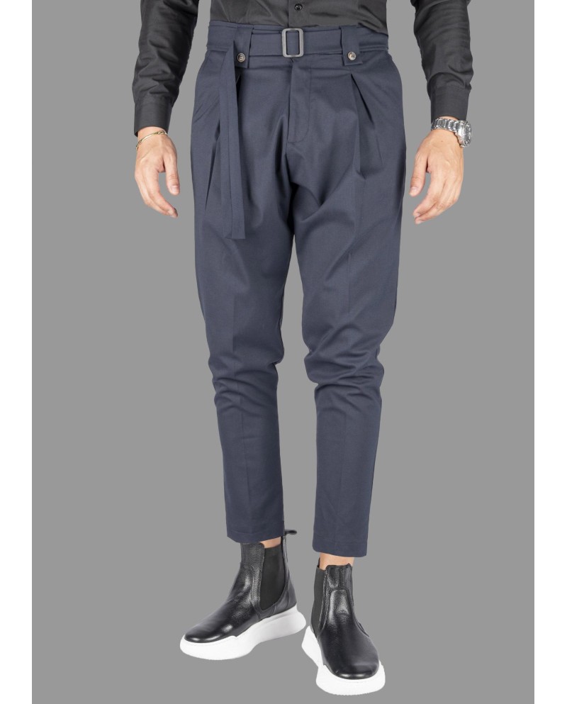 ELASTIC PANTS WITH DETACHABLE BELT