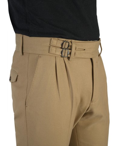 KAMEL SOLID PANTS WITH BELT ACCESSORIES